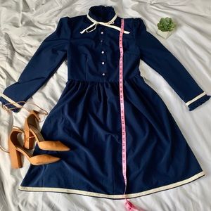 Navy blue long sleeve dress